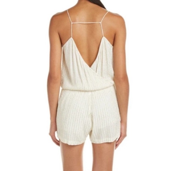 Saylor Shelby Beaded Romper Ivory/Cream Size XS - Picture 3 of 12